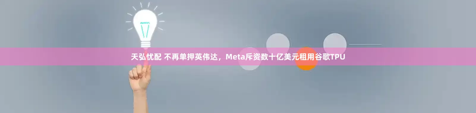 天弘忧配 不再单押英伟达，Meta斥资数十亿美元租用谷歌TPU